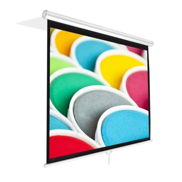 Pyle PyleHome PRJSM9406 Universal 84-Inch Roll-Down Pull-Down Manual Projection Screen - 50.3 in. x 67.3 in. Matte White PRJSM9406